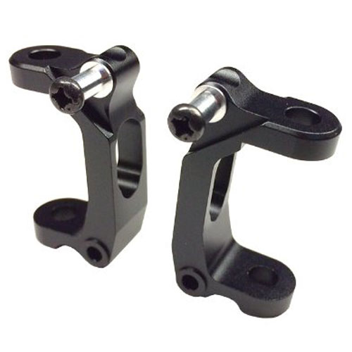 アルミフロントハブキャリア(ブラック)(タミヤ GF-01用) [SGW-36BK