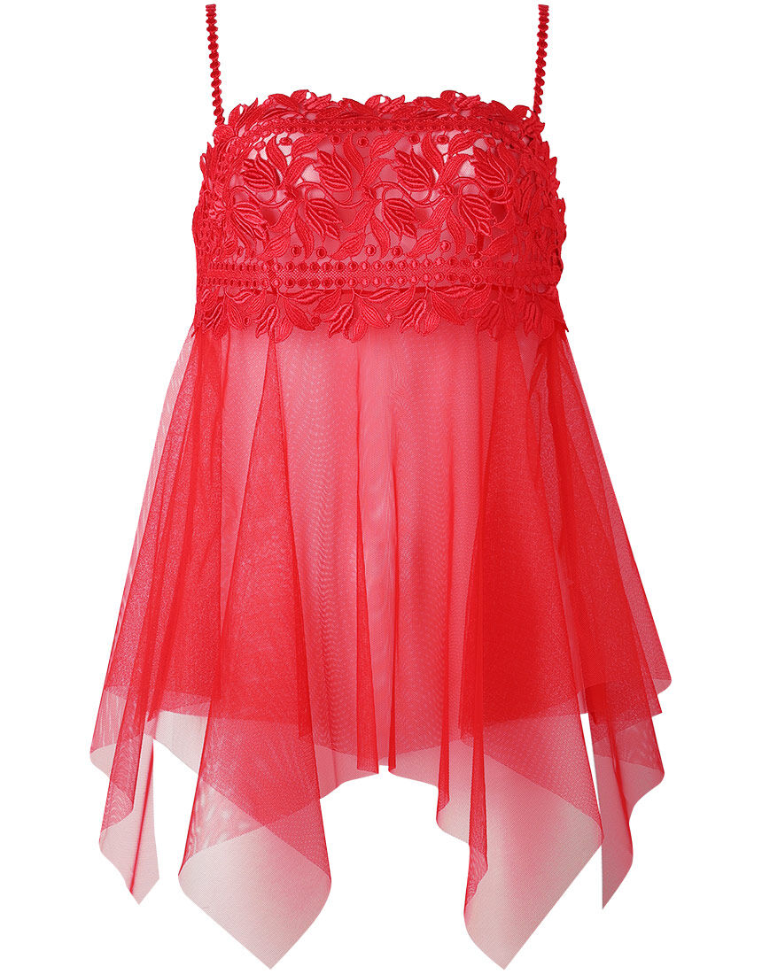 Yue ランダムに重なり合うチュールのイレギュラーヘムライン