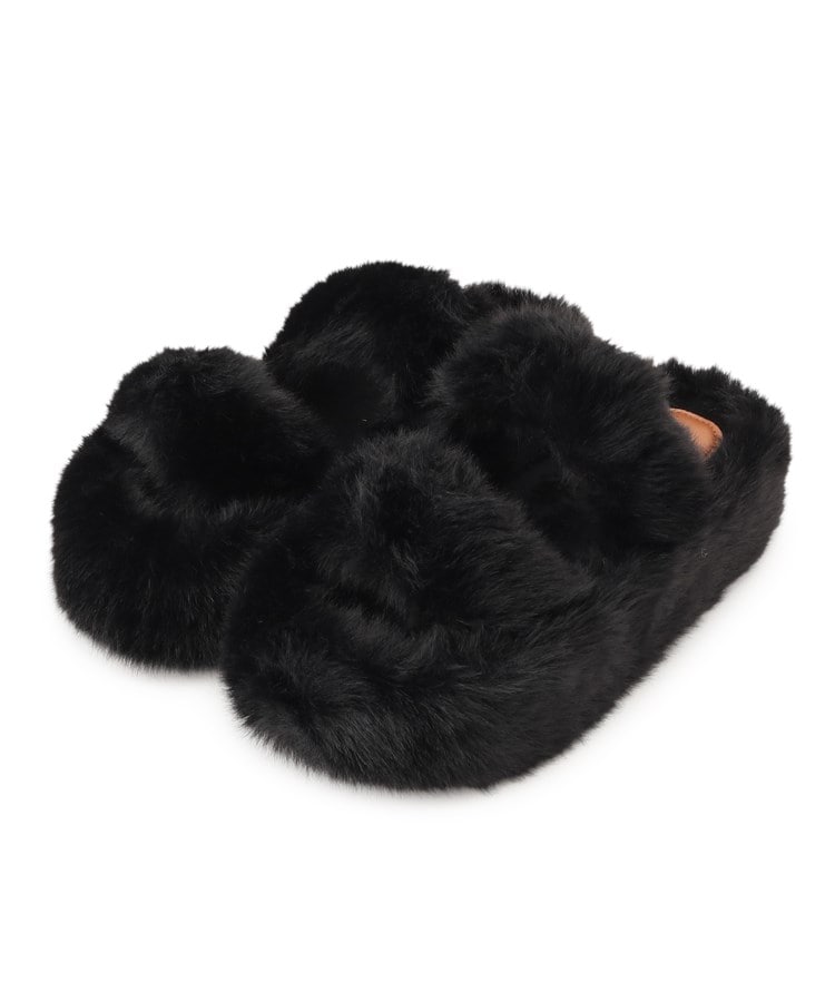 厚底ふわふわファーサンダル（サンダル・ミュール） | csT&P