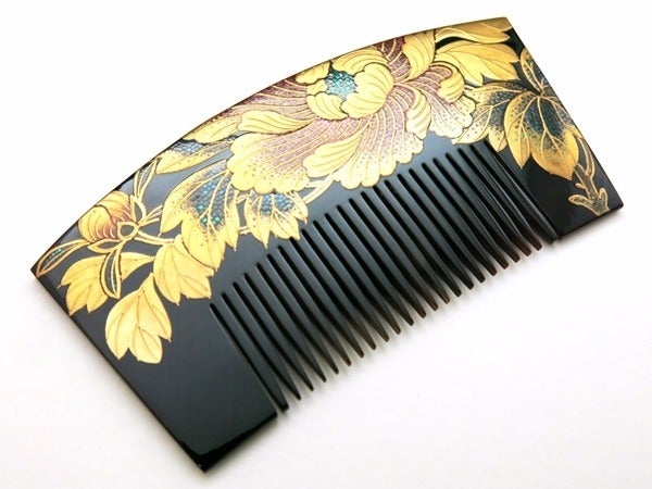 □べっ甲螺鈿金蒔絵櫛｜櫛止め｜今では大変希少な日本の伝統的工芸品