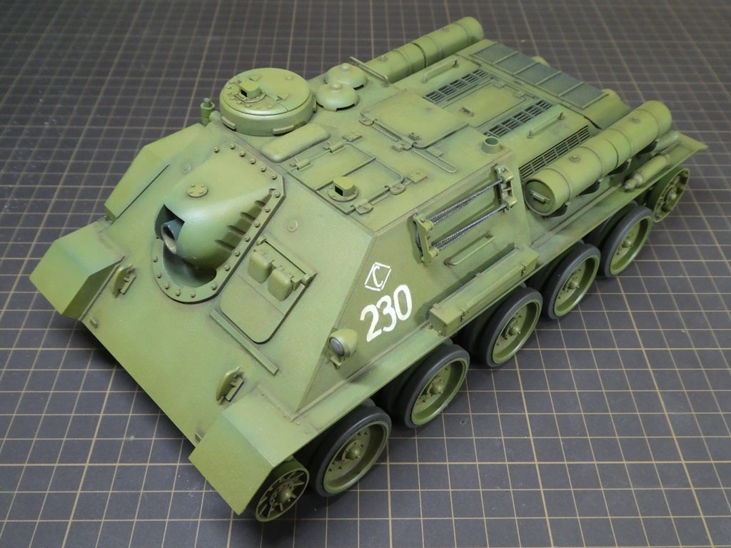 タミヤ 1/25 SU-100 ソビエト襲撃砲戦車ジューコフ（その9
