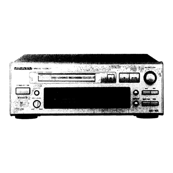 Onkyo MD-105 Manuals | ManualsLib