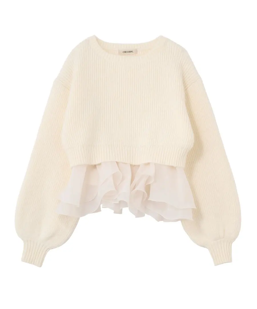 2026年最新】coco deal ペプラムブラウスレイヤードニットの人気