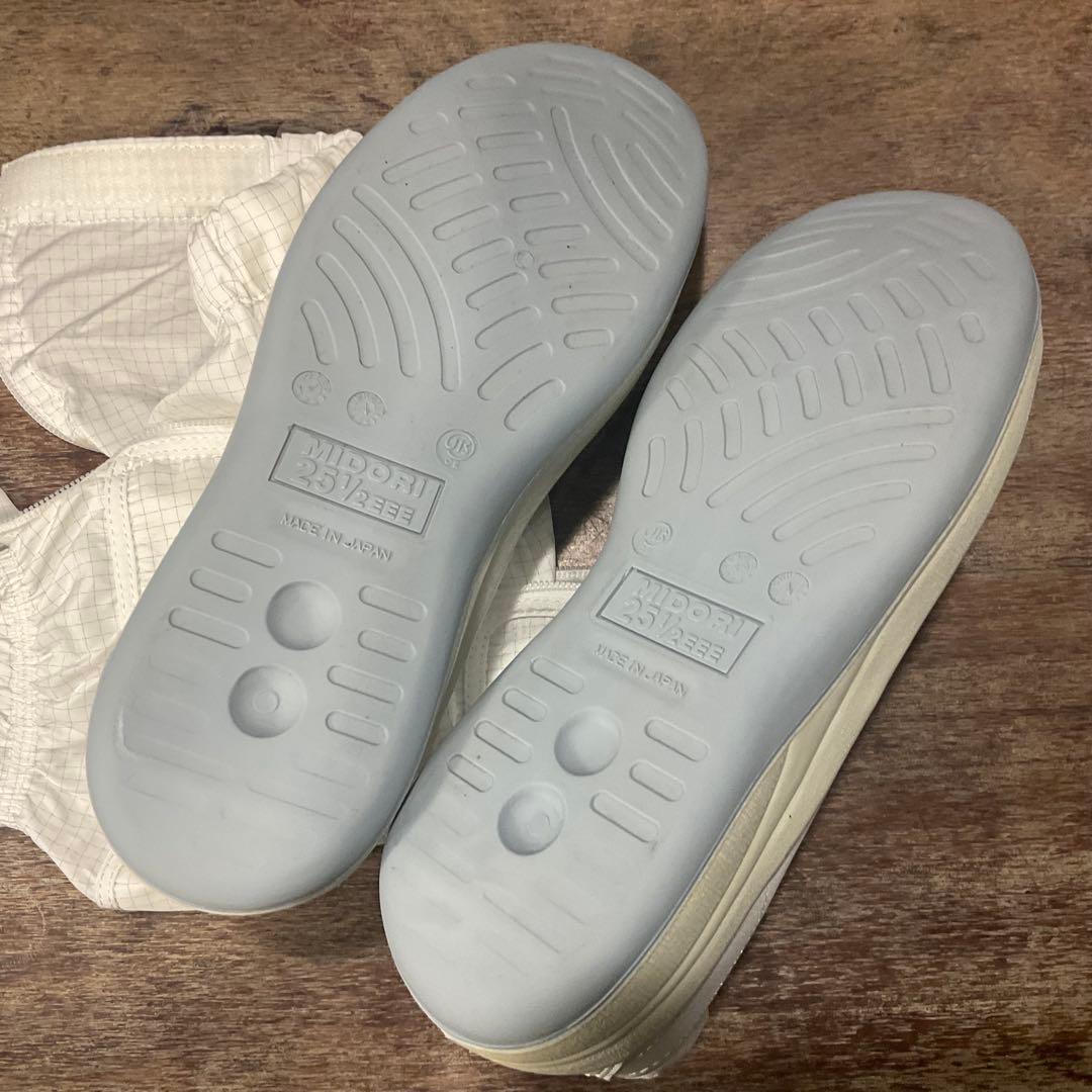 未使用級！ミドリ安全 静電安全靴 クリーンルーム SCR1200 25.5cm