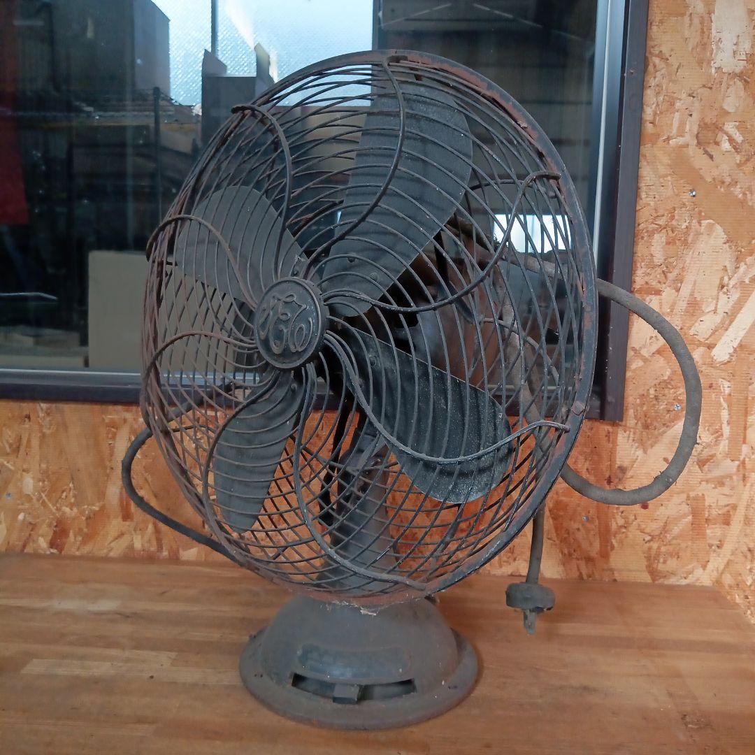 芝浦製作所 C-7032 英語表記 アンティーク 鉄製 扇風機 ジャンク