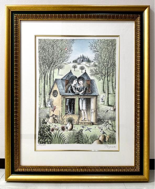 レイモン・ぺイネ Raymond Peynet◇二人の小さなお家◇真贋保証 - メルカリ