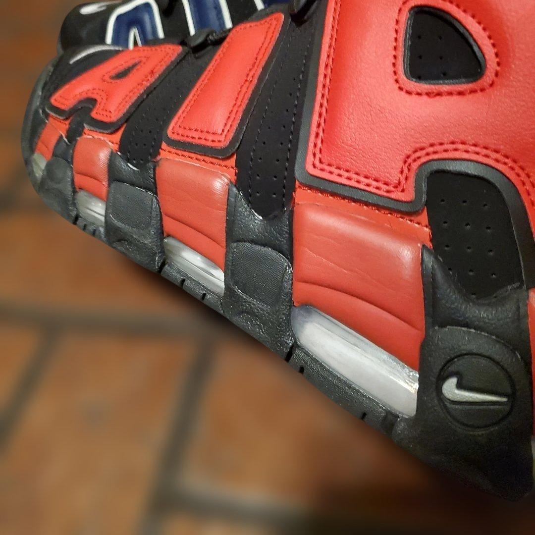 ナイキ エアモア アップテンポ '96 黒＆赤&ネイビー 27.5cm 美品