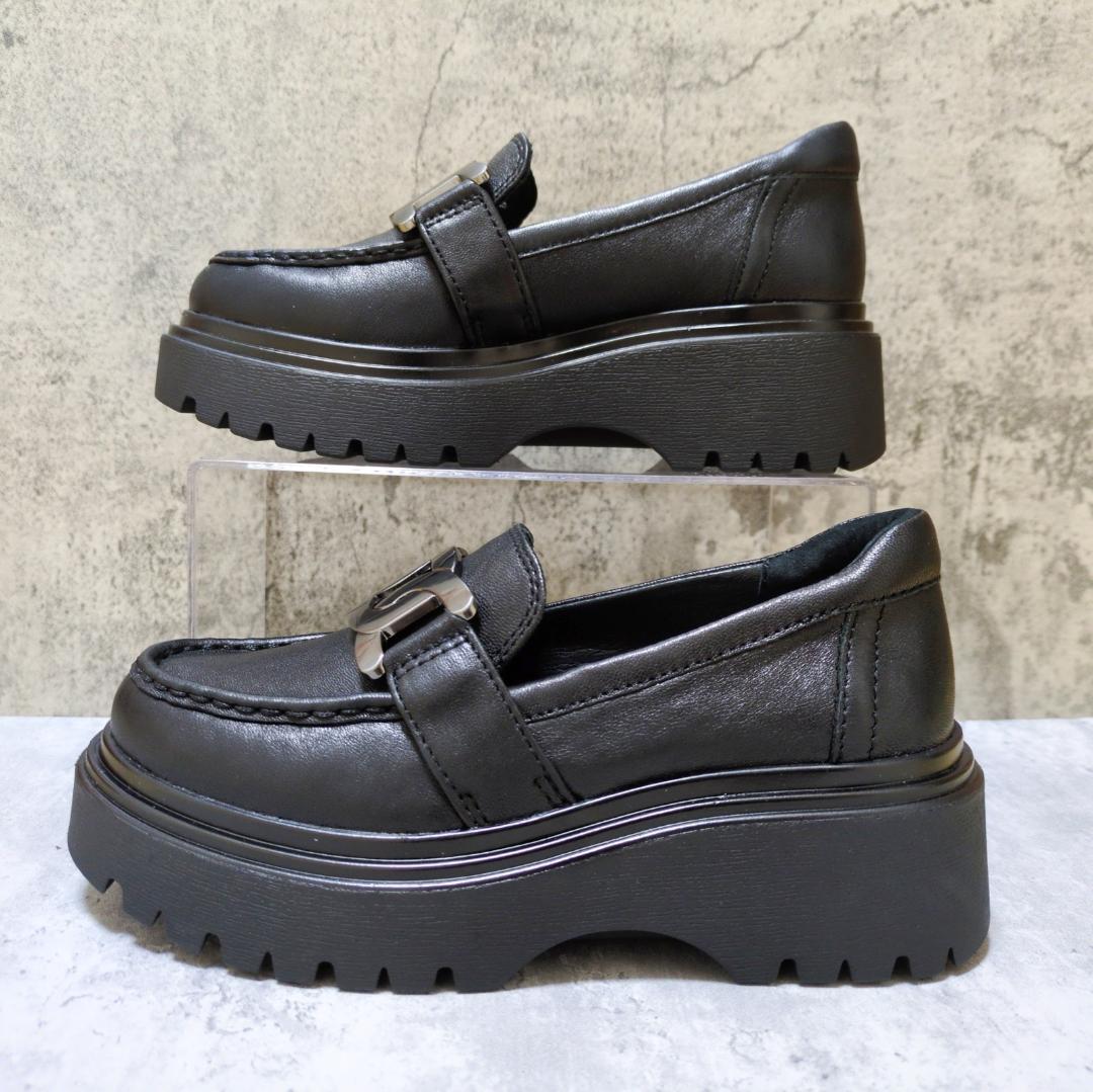 【新品未使用✨】ブソラ ローファー バックル 厚底 レザー 22.5cm