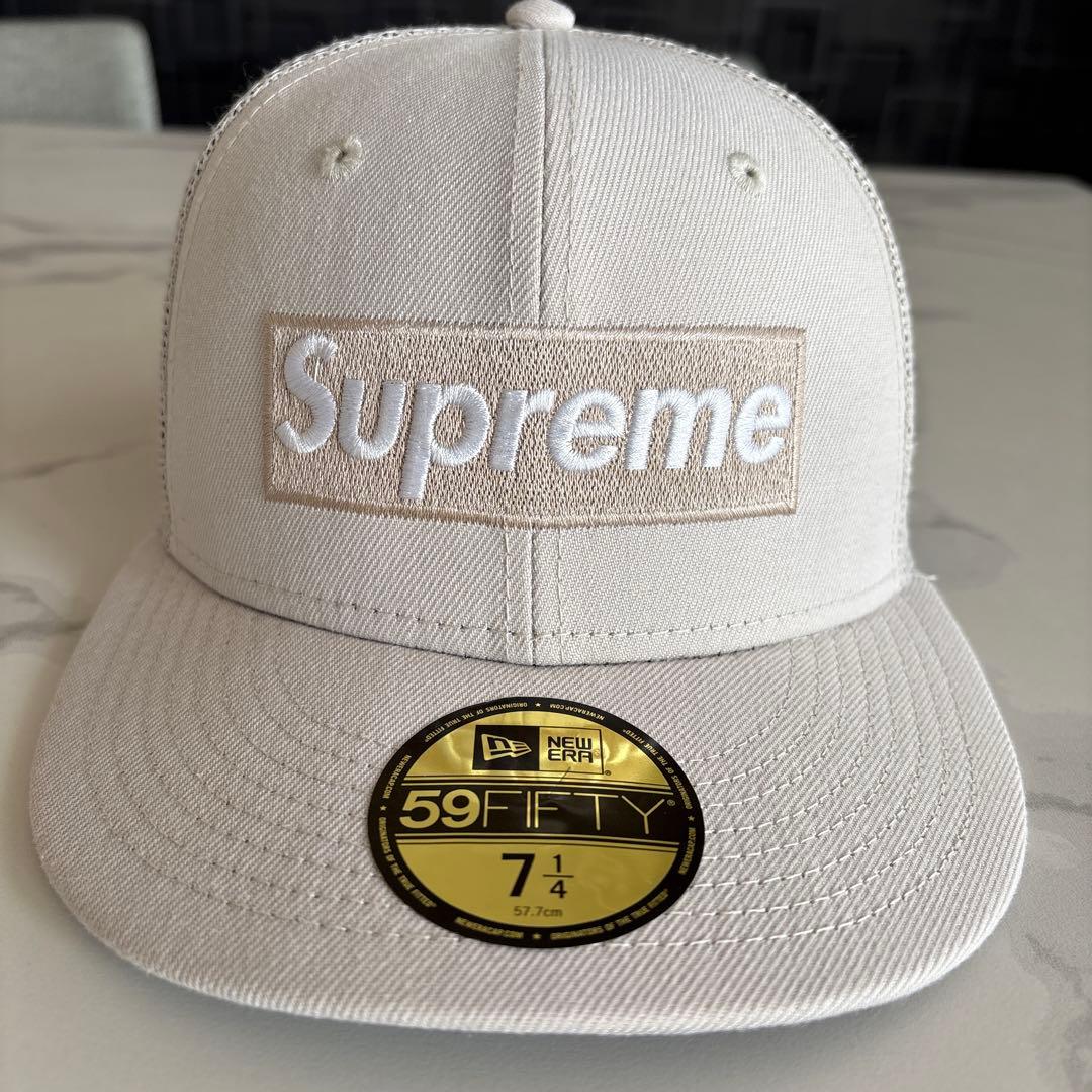 supreme×NEWERA メッシュキャップ 57.7cm 簡易鑑定済み
