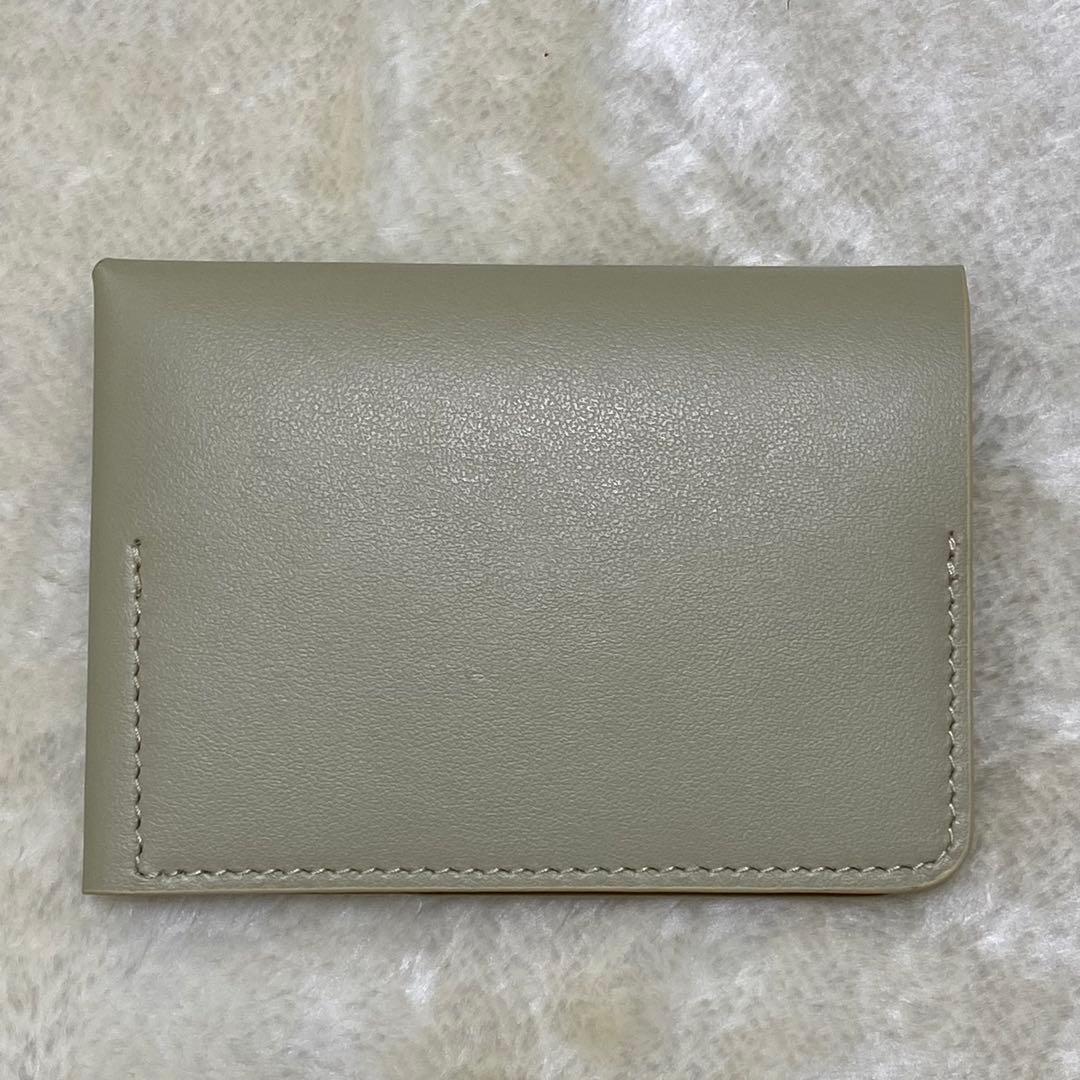 新品保管品✨ジルサンダー名刺入れカードケースロゴ型押しレザー黄緑