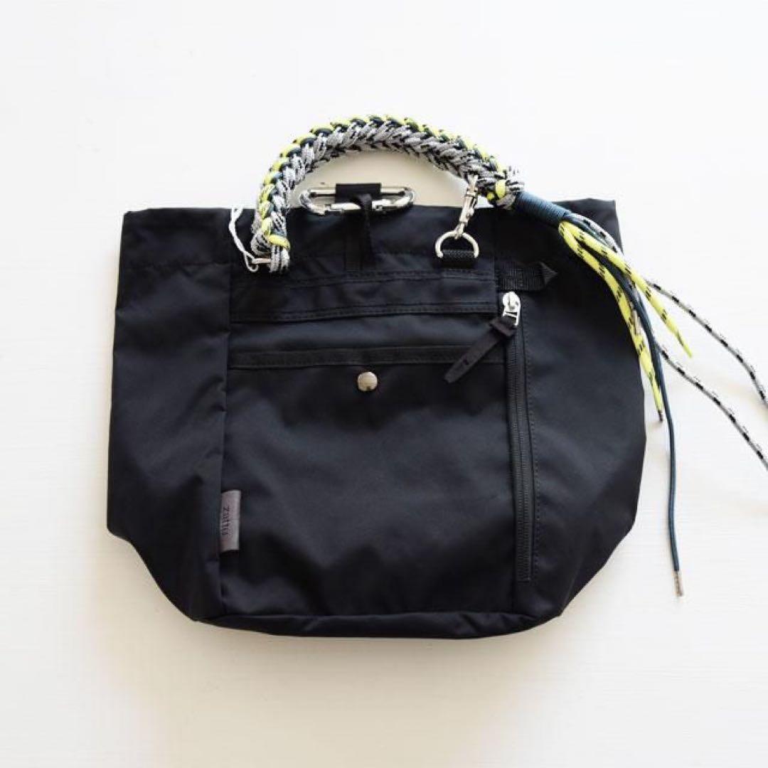 zattu \"LUGUN\" ブラック 巾着型ショルダーバッグ 黒