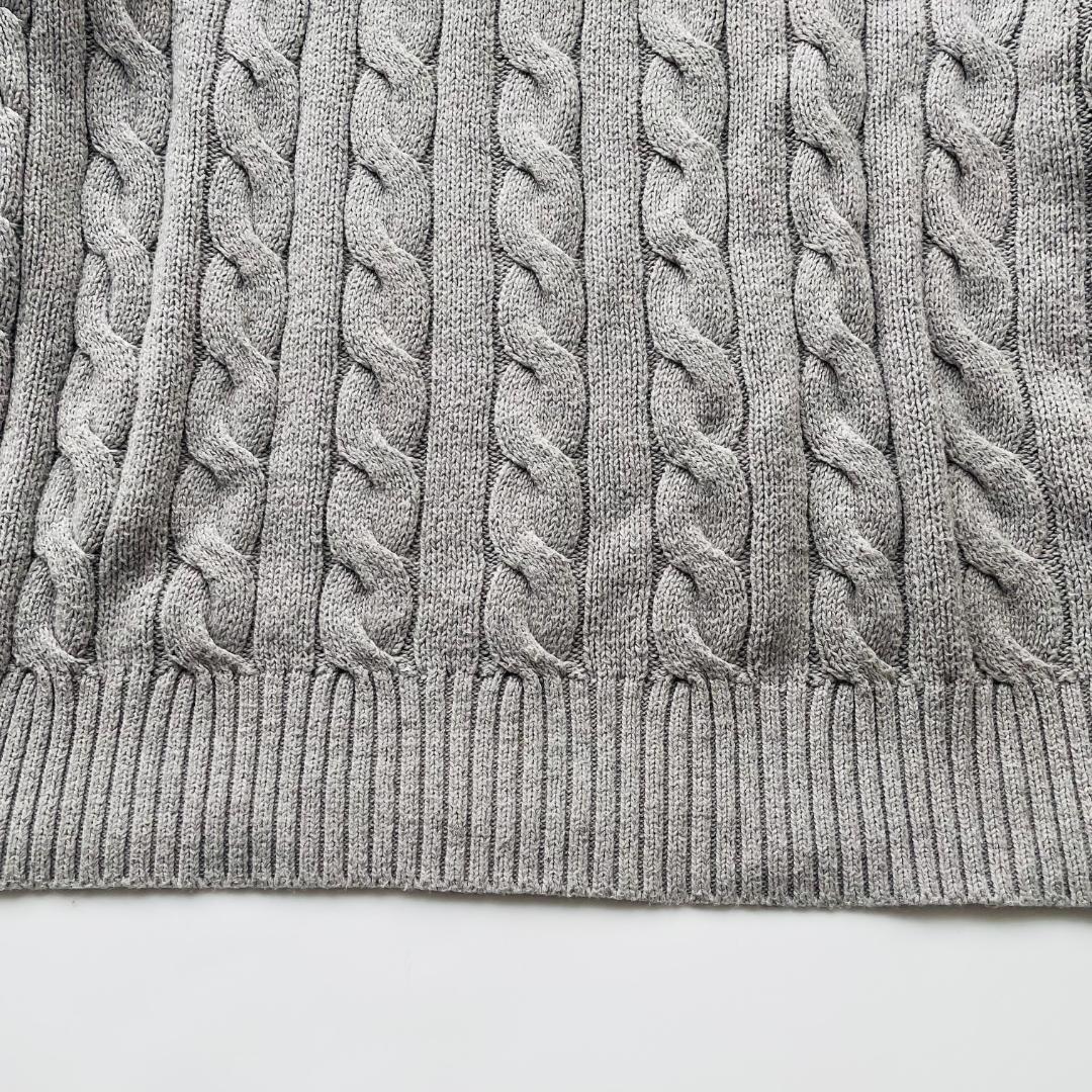ポロラルフローレン ケーブルニット コットン100% 刺繍ロゴ L相当
