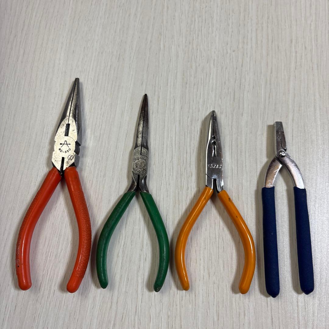 ⚫︎FUJIYA/フジ矢/KEIBA/KAZAX/ステンレス ラジオペンチ4セット