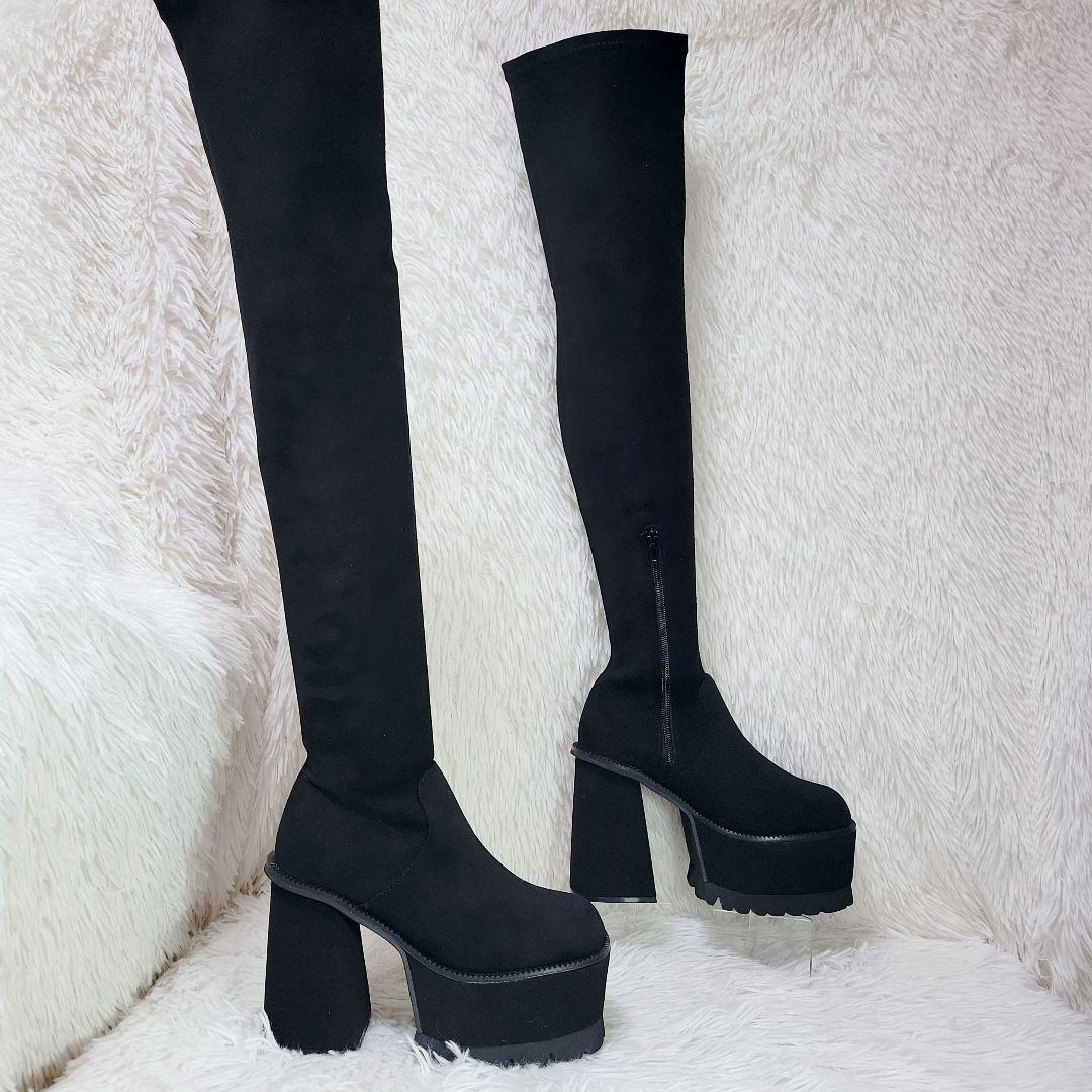 未使用✨EMODA スクエアフィットロングブーツ ニーハイブーツ 厚底 M