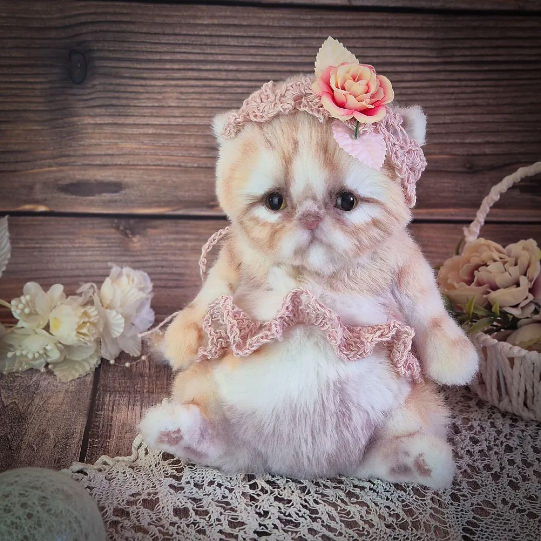 特別ハンドメイド・手芸 - 海外作家様作 猫の赤ちゃん アートドール