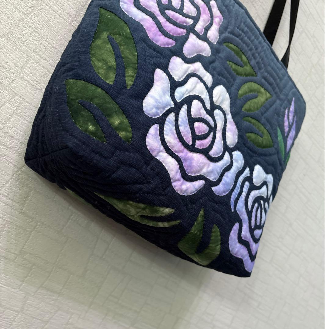 ハワイアンキルトトートバッグ グラデーション バラ♡