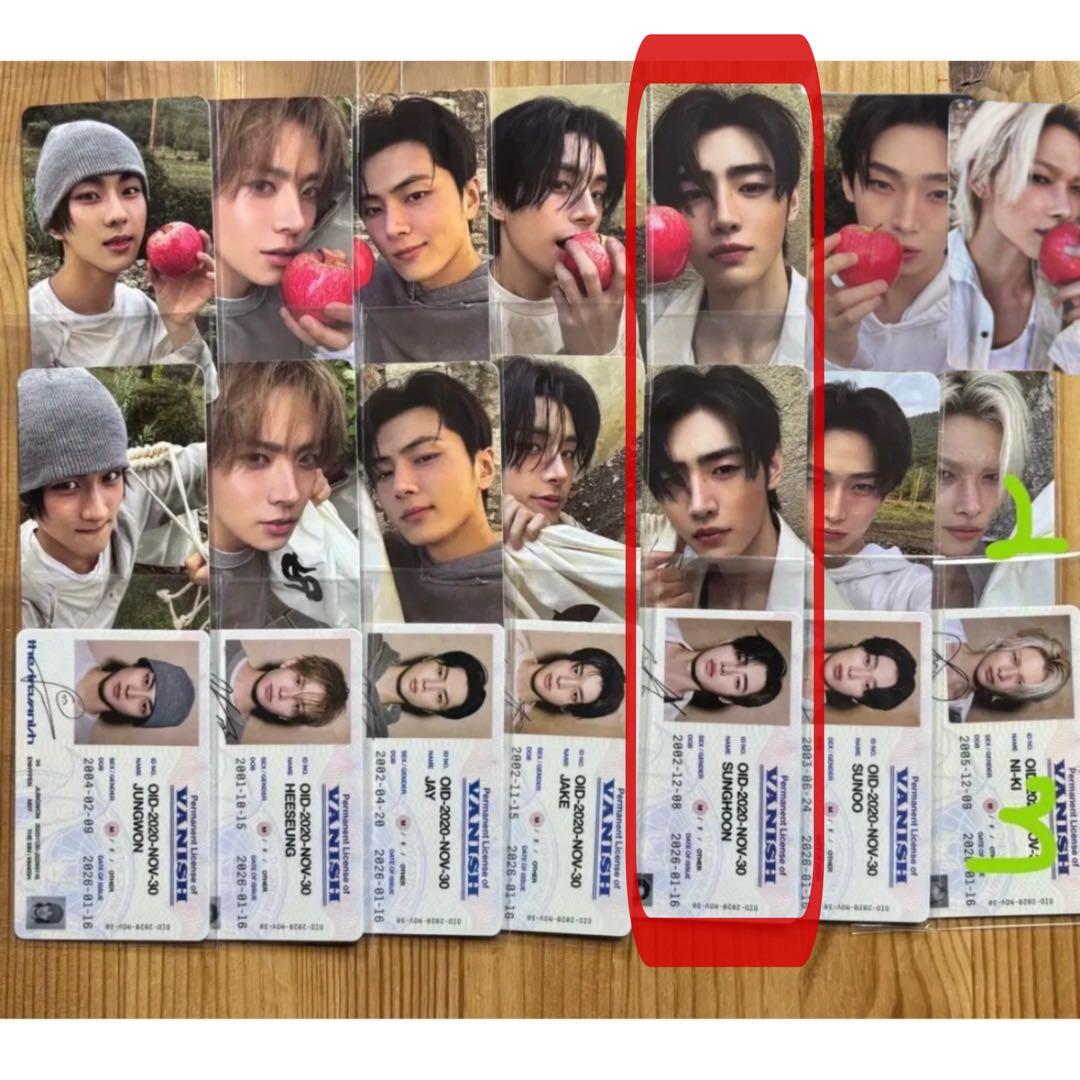 ENHYPEN VANISH FUGITIVES ver.トレカ ソンフン 3種 - メルカリ