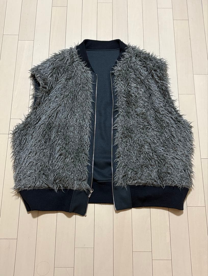 URU (ウル)｜ZIP UP VEST WOOL PONCH BURGUNDY 233121542_4396.jpg