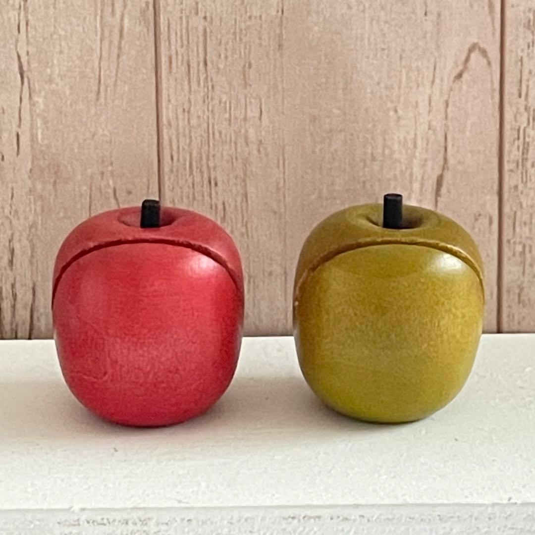 木製 りんご (赤りんご 青りんご) メモ/カードスタンド