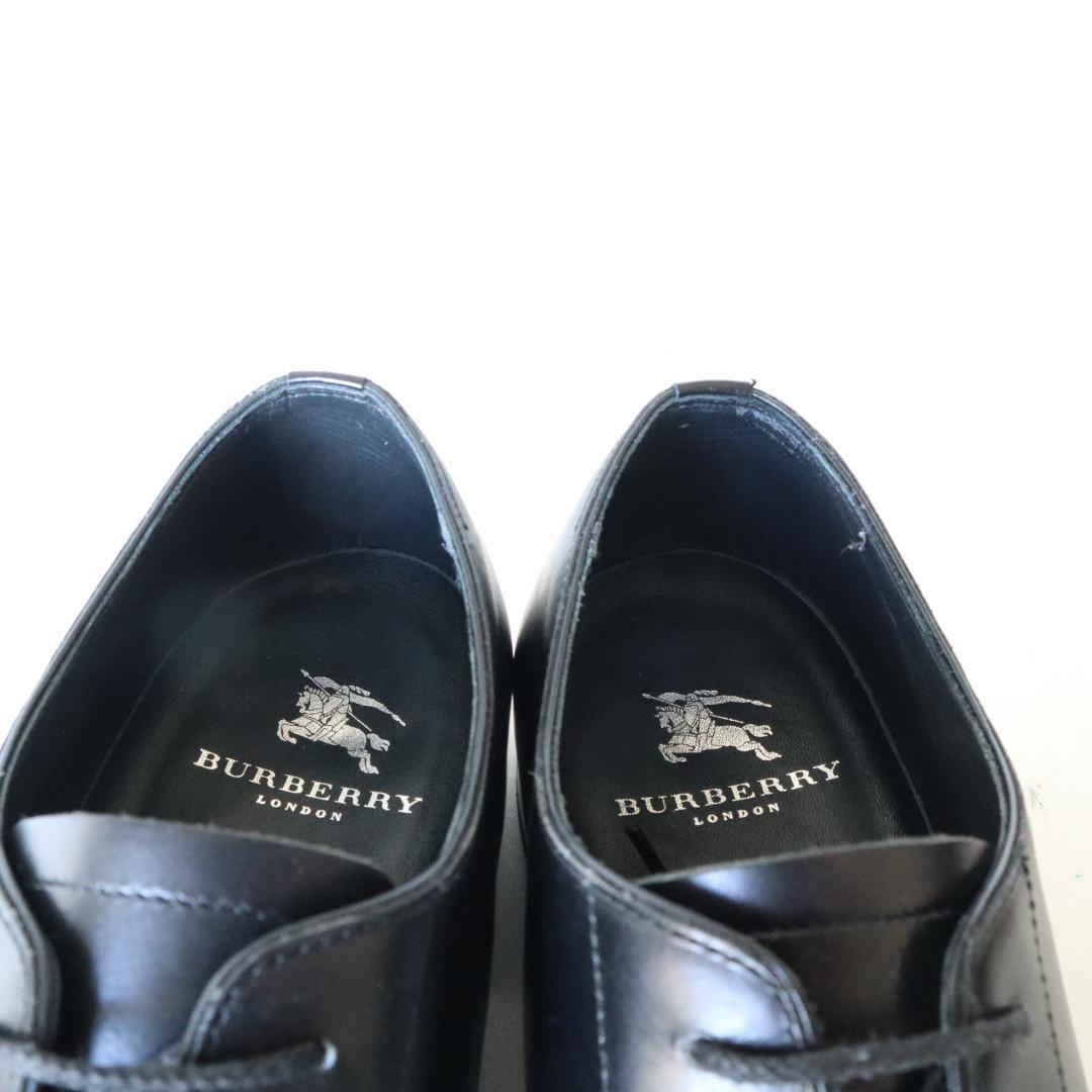 美品　バーバリー　大塚製靴　外羽根プレーントゥ　黒　25.5cm EEE