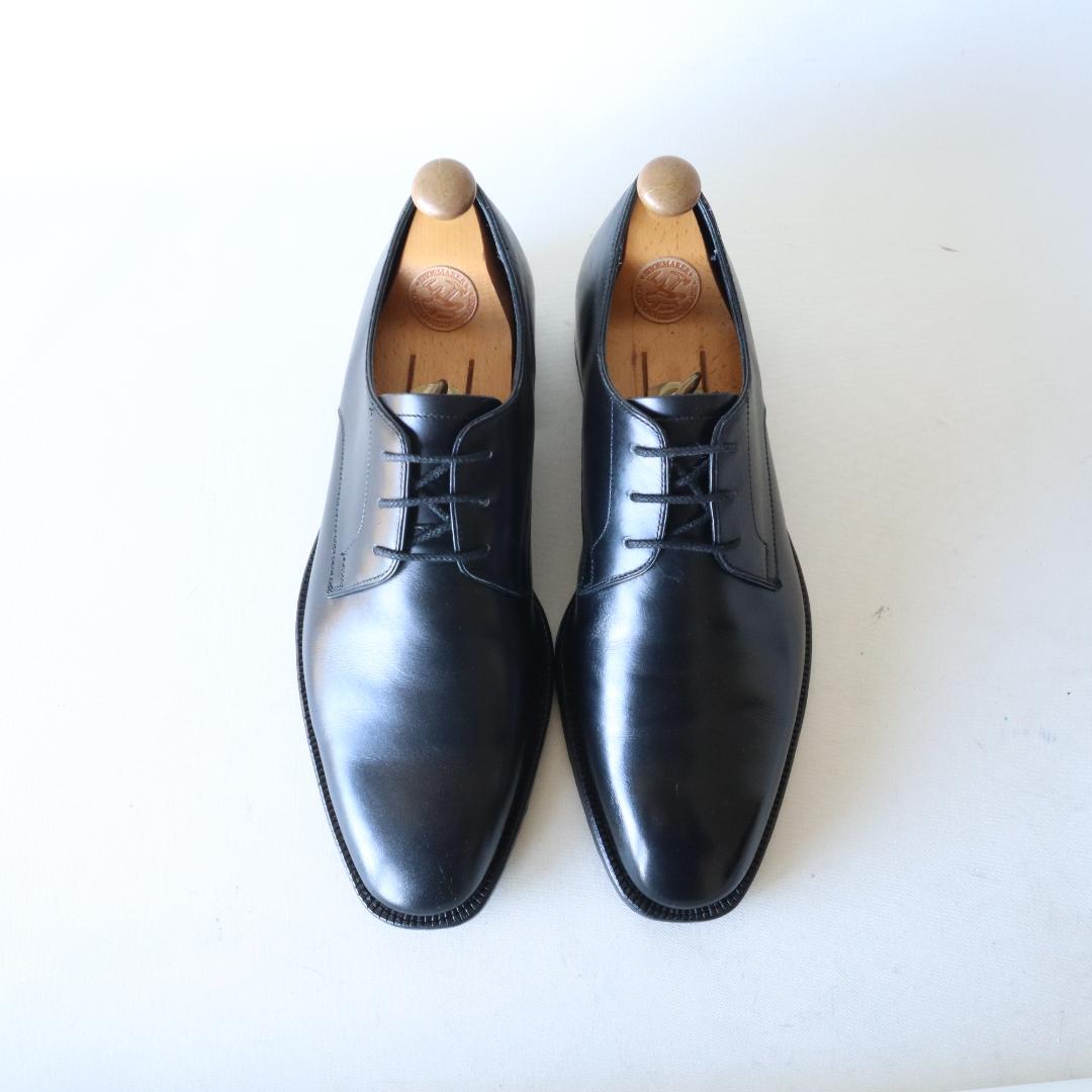 美品　バーバリー　大塚製靴　外羽根プレーントゥ　黒　25.5cm EEE
