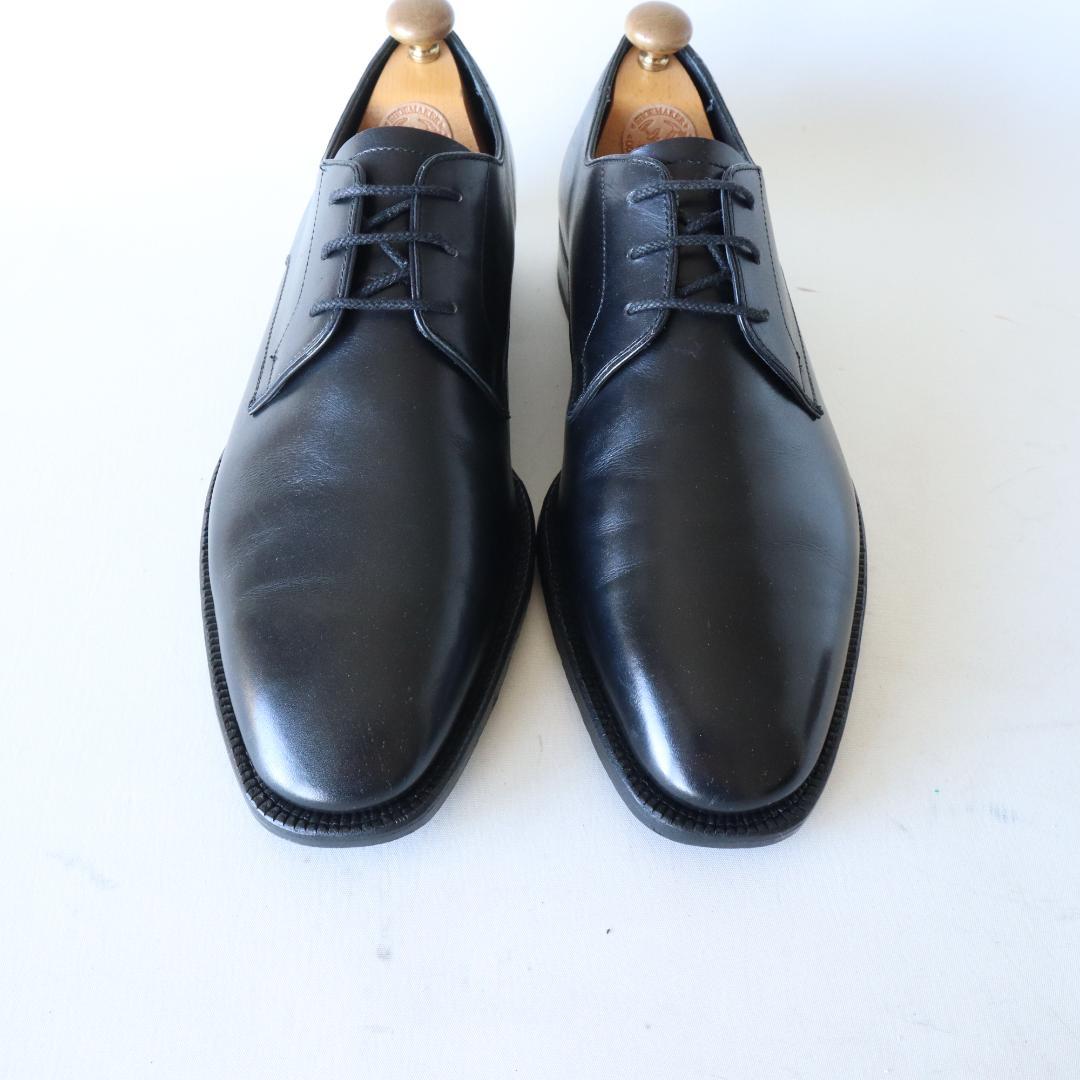 美品　バーバリー　大塚製靴　外羽根プレーントゥ　黒　25.5cm EEE