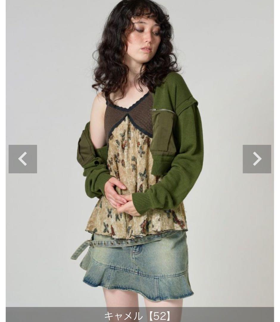 ヴィンテージライク ニットチュニック TINA：JOJUN キャメル ヴィンテージライク ニットチュニック TINA：JOJUN 全2色｜tnj431-0888