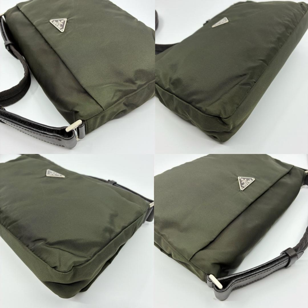 美品 PRADA プラダ ナイロン ショルダーバッグ カーキ A1359B1 - メルカリ