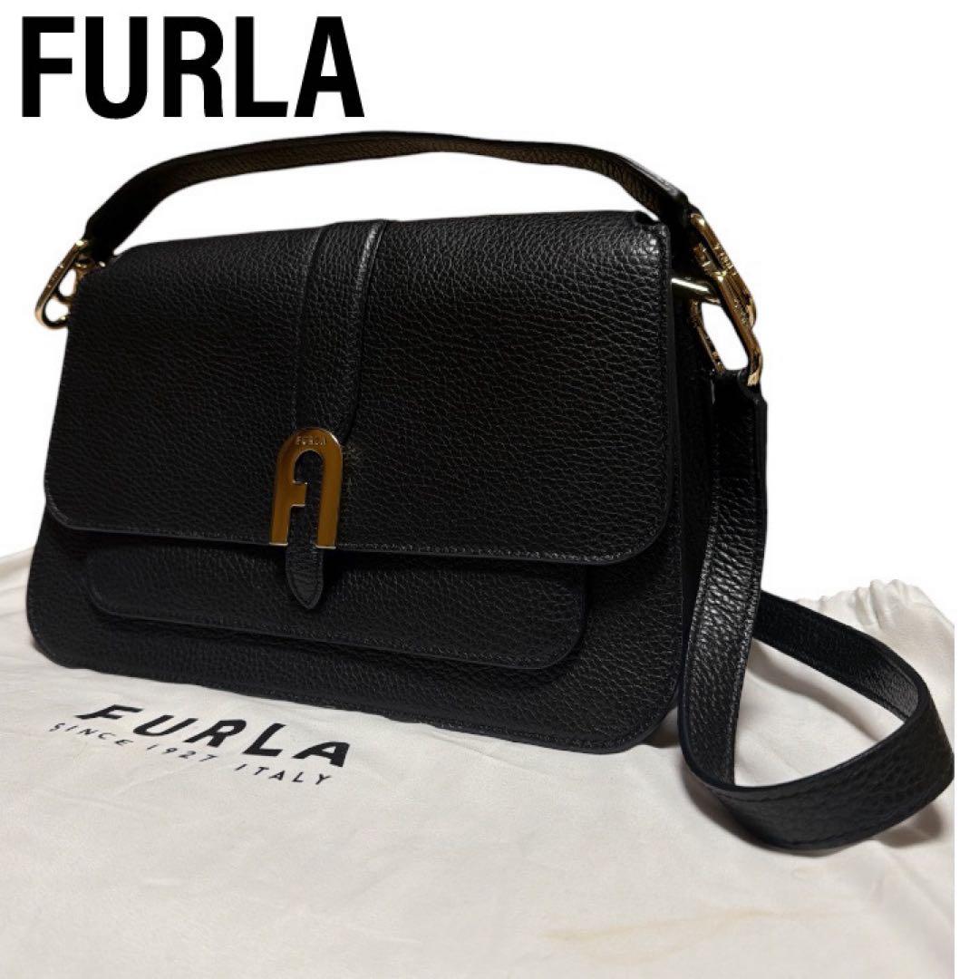 極美品 フルラ ソフィア グレイニー 2way ショルダーバッグ アーチロゴ 極美品 フルラ ソフィア グレイニー 2way ショルダーバッグ アーチロゴ