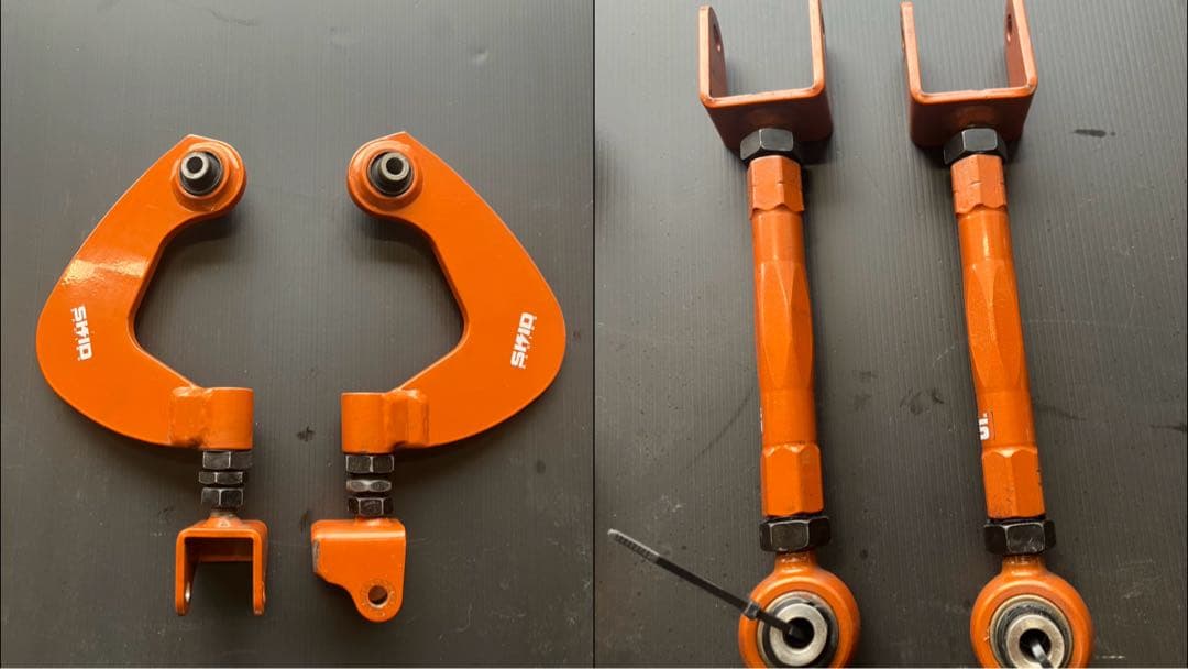 スキッドレーシング アッパーアーム トーコン 50プリウス 車検OK 鬼キャン 50 プリウス リアセット アッパーアーム トー