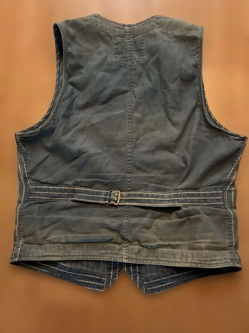 RRL デニム ストライプ ベスト ラルフローレン - メルカリ