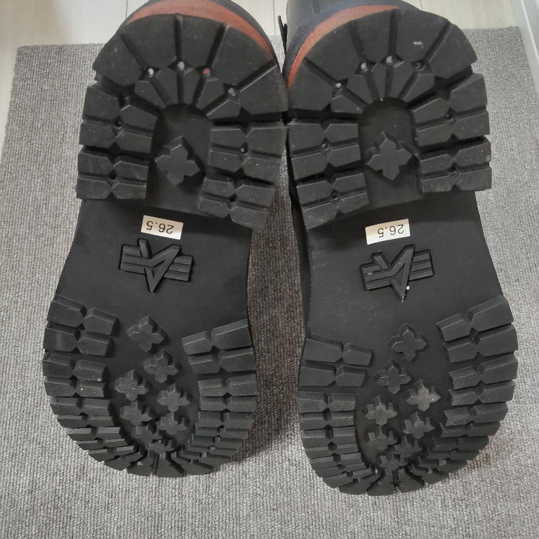 アルファインダストリーズ エンジニアブーツ 黒 26.5 - メルカリ