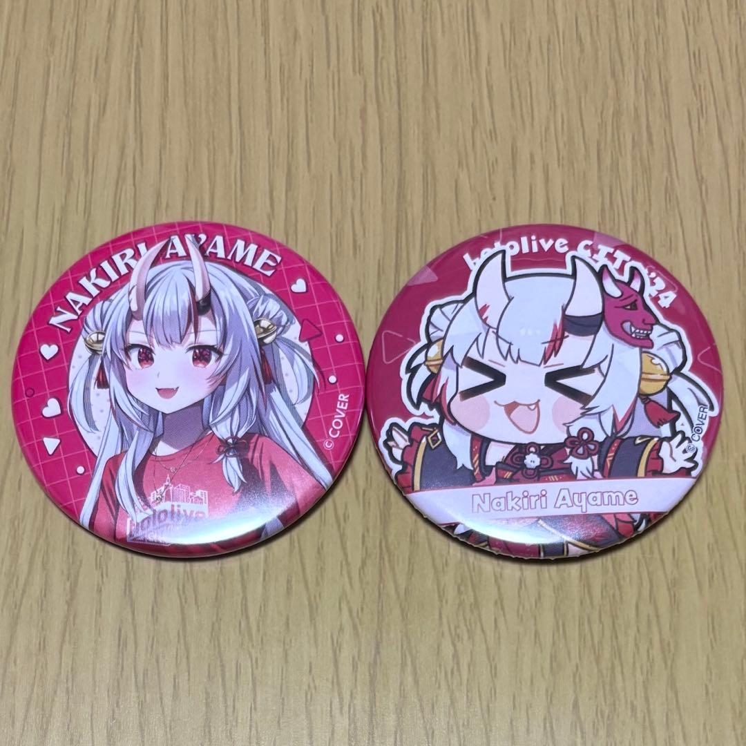 ホロライブ 百鬼あやめ ホロライブシティ 缶バッジ - メルカリ