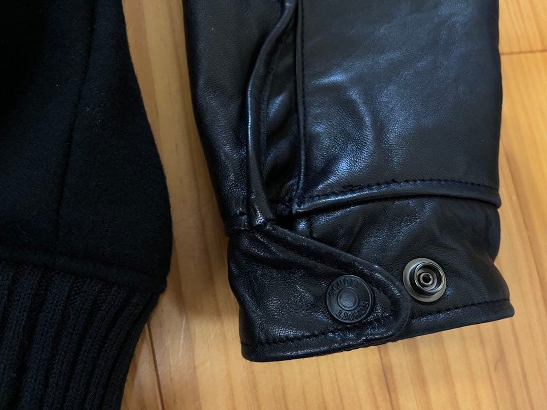 希少】ホワイトマウンテニアリング SCHOTT スタジャン ブラック M