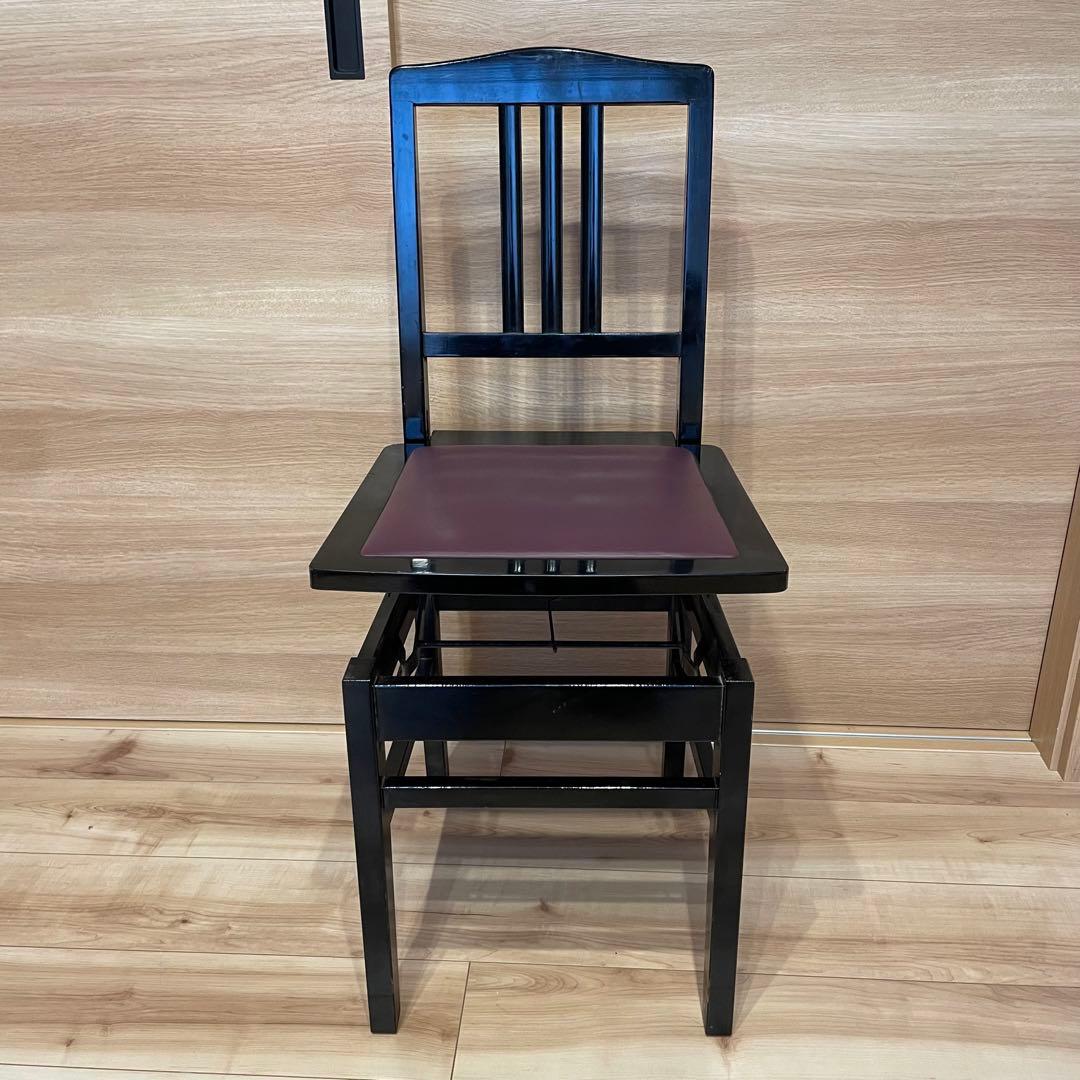 送料込】YAMAHA付属 トムソン椅子 ピアノ椅子 アップライト 高さ調整可能