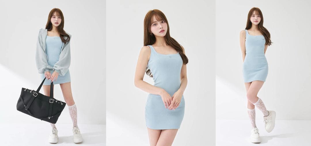 ダーリッチ darich シェイプリブカットミニワンピース ホワイト FREE