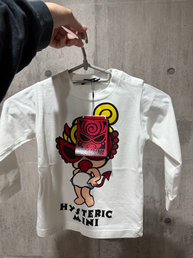 HYSTERIC MINI バットウィングTシャツ Hystericmini MINILA SNACK 半袖Tシャツ 10；ブラック 15241510