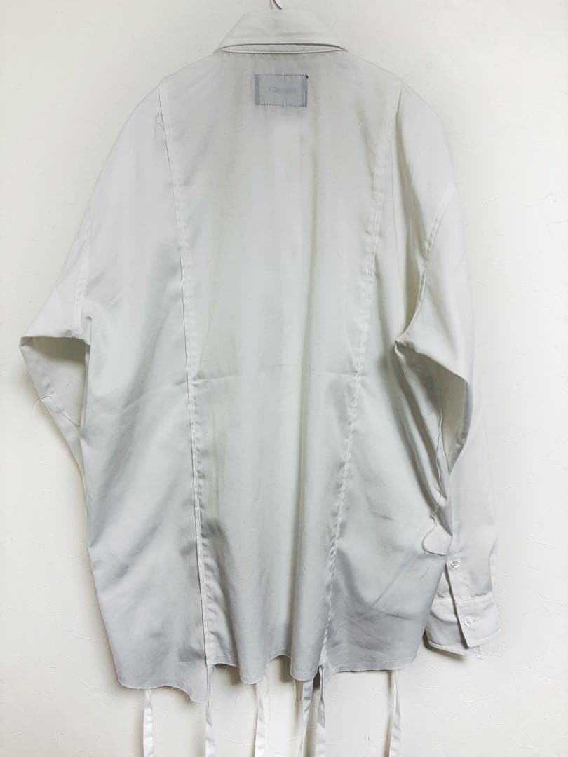 GRANCY ダメージ ドッキングデザインシャツ ホワイト グランシー