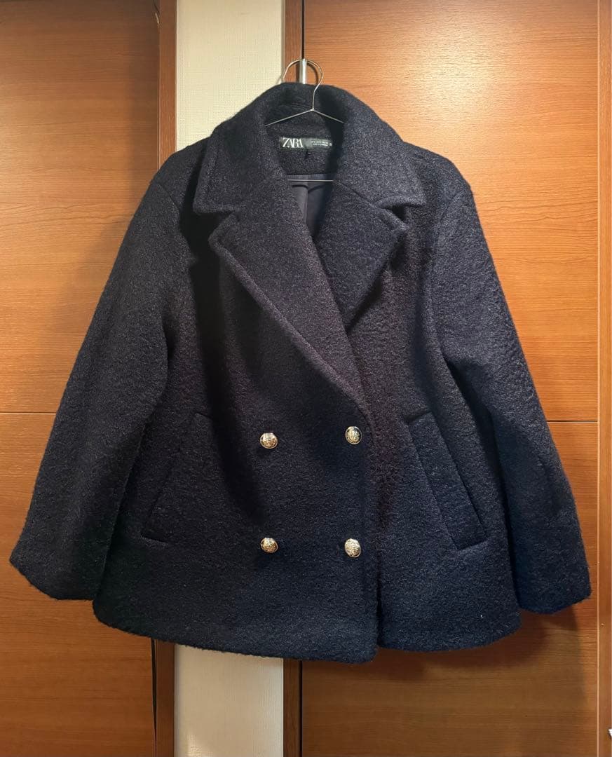 ZARA セミロング丈ブークレコート - メルカリ