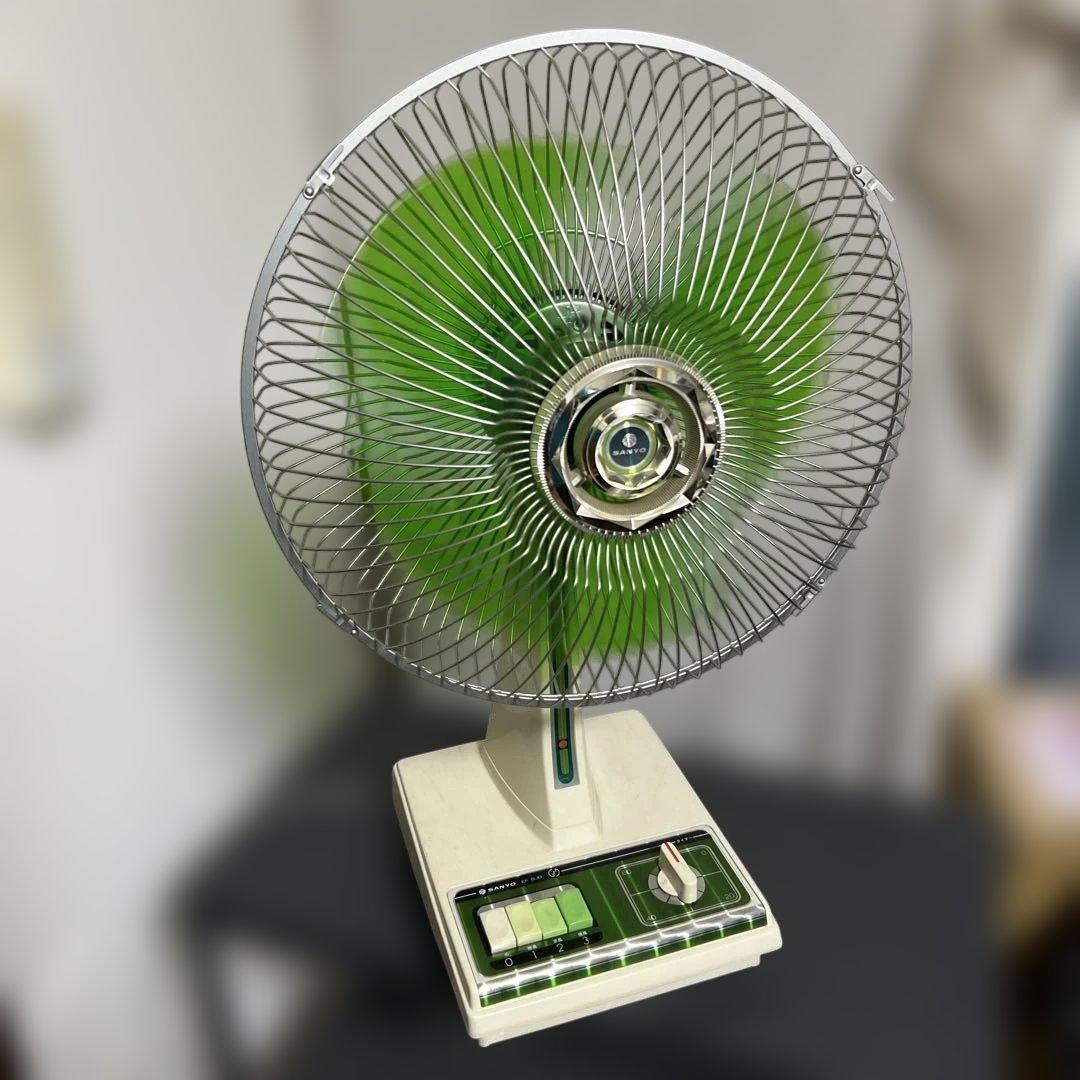 レアなグリーン　SANYO EF-6JB 家庭用扇風機 SANYO EF-6JN レトロ扇風機 昭和 1979製 - メルカリ