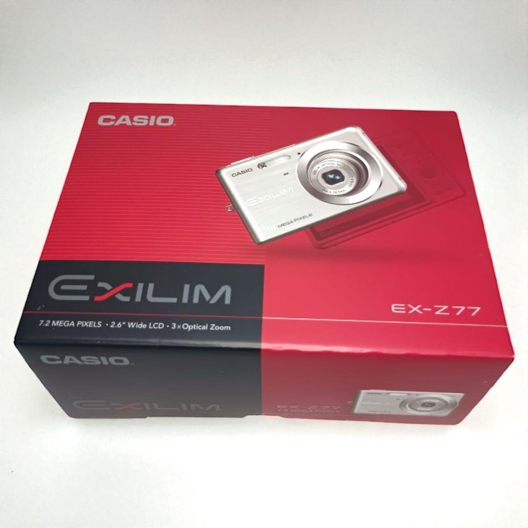 八6291【未使用品】CASIO デジタルカメラ EXILM EX-Z77 CASIO EXILIM EX-Z77 Digital Camera. With Cable, Official Charger