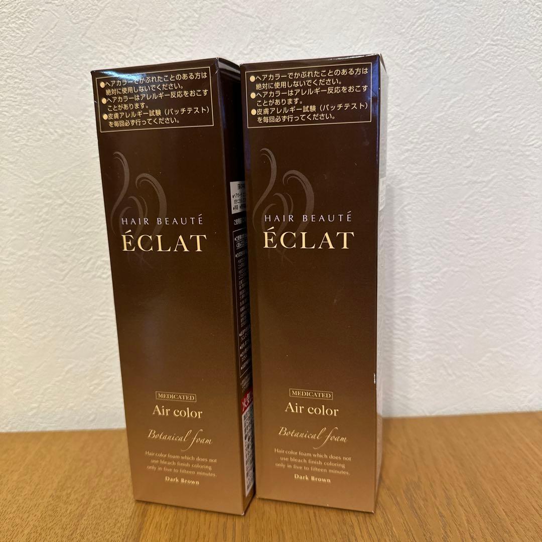 ヘアボーテ　エクラボタニカルエアカラーフォーム　ダークブラウン　2本セット ヘアボーテ エクラ ボタニカルエアカラーフォームEX ダークブラウン