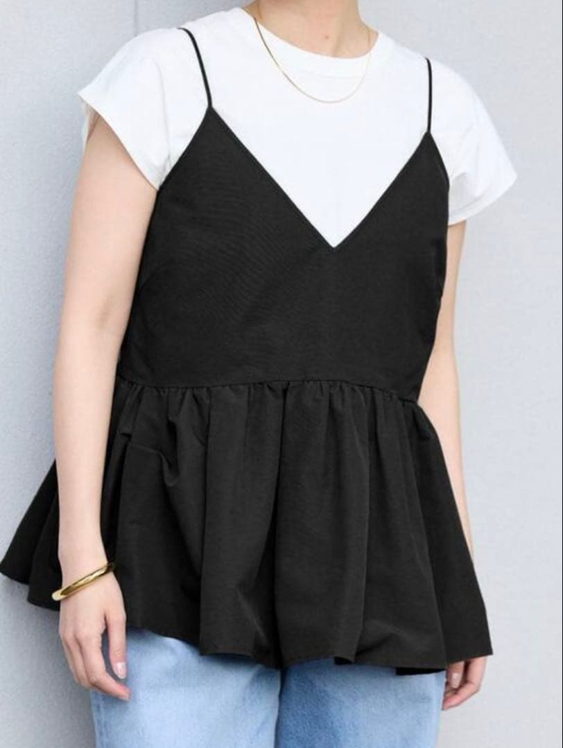 IENA イエナ　ブラック SOグログランキャミブラウス　フリーサイズ グログラン キャミブラウス | イエナ(IENA) | マルイウェブチャネル