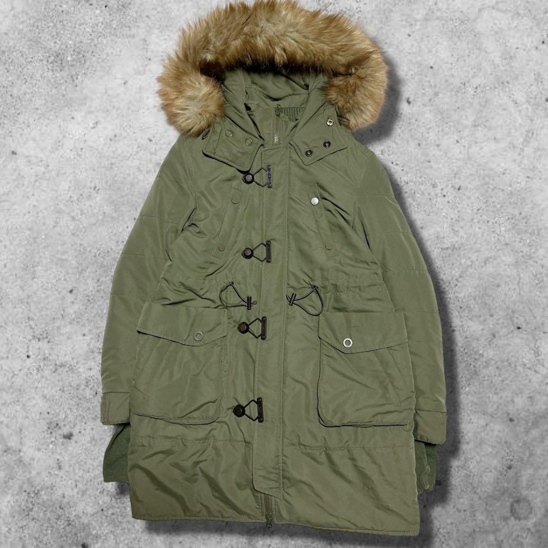 SLY ミリタリーモッズコート ボアライナーフード カーキ 鬼ファー 平成