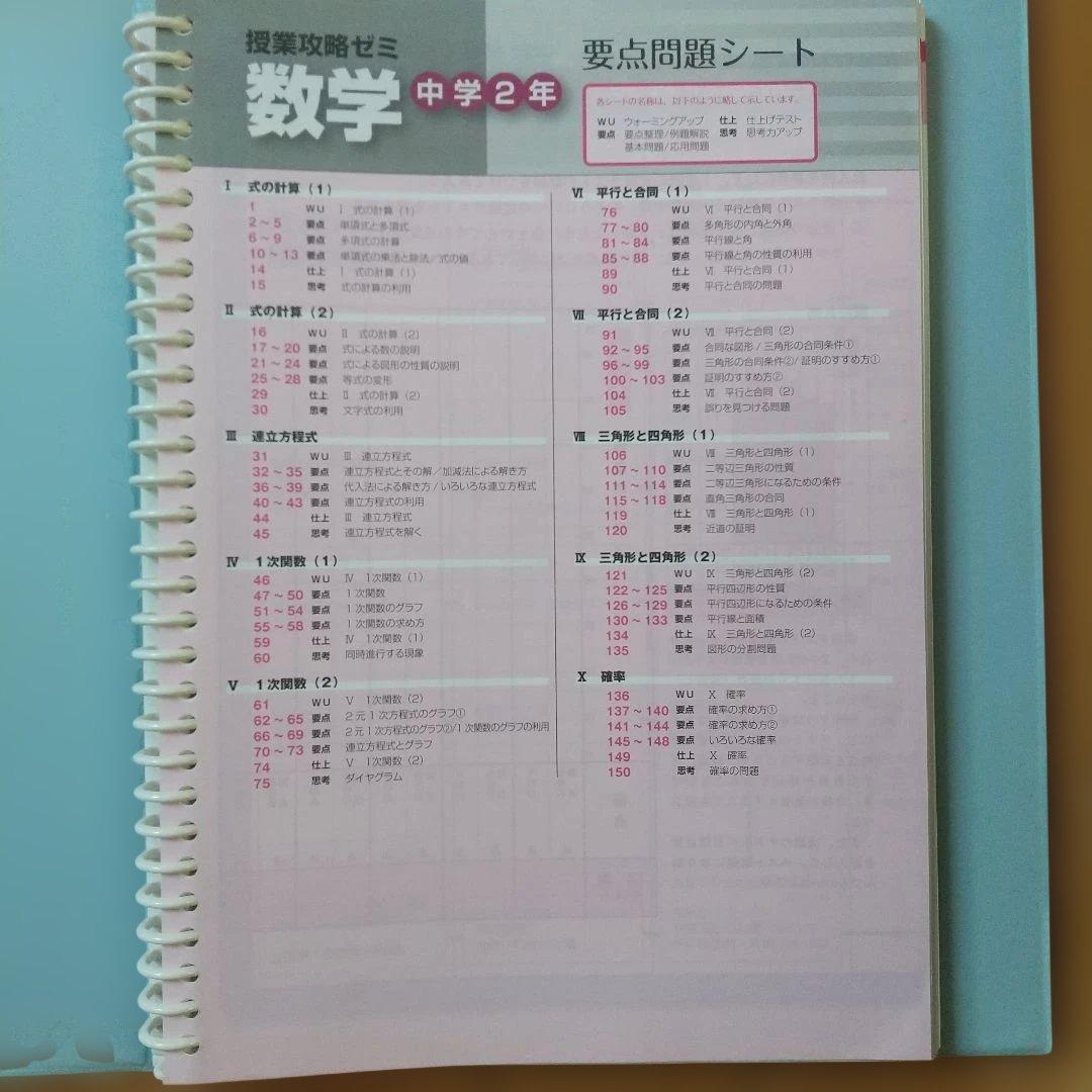 Mighty Navi 中学2年 授業攻略ゼミ 教材 数学含む 5科目 参考書