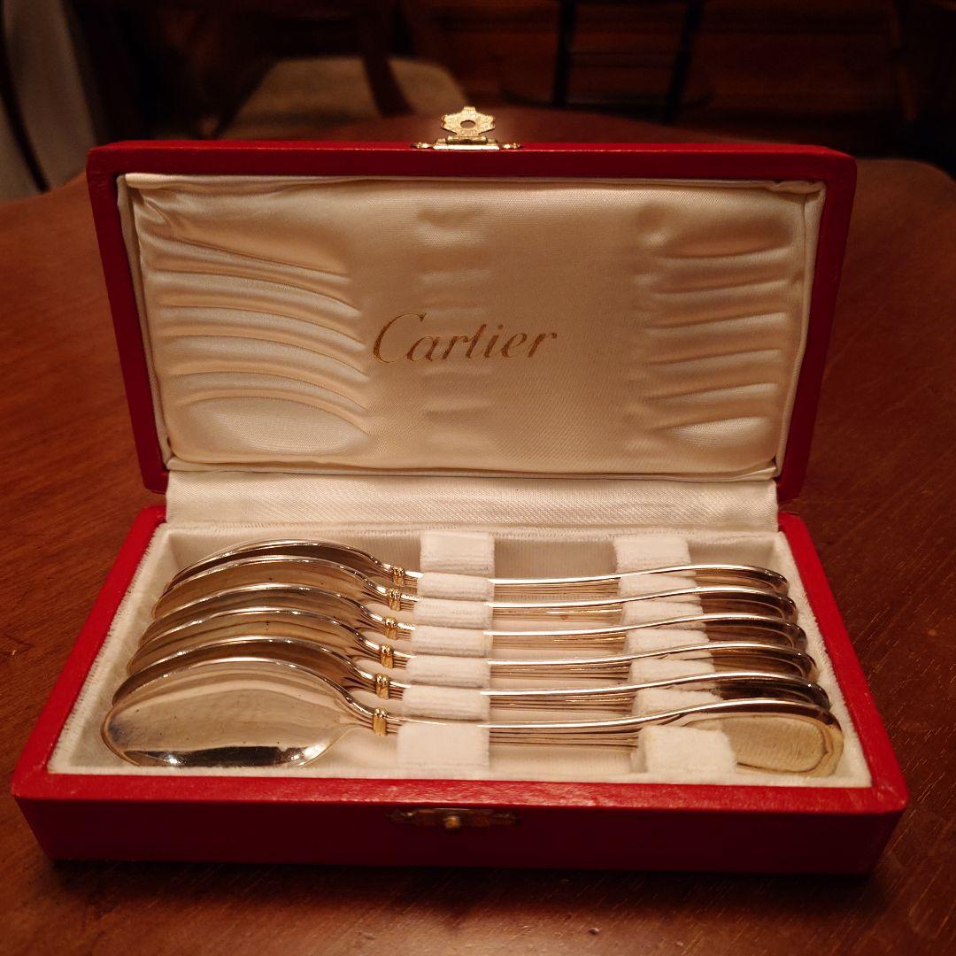 Cartier スプーン 6本セット 赤いケース付き Cartier スプーン 6本セット 赤いケース付き Cartier スプーンセット 6