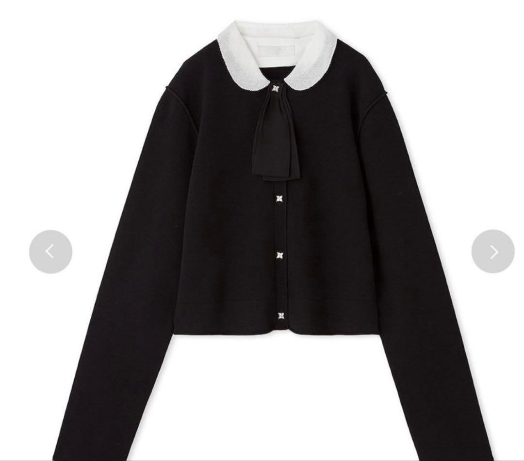 celford セルフォード　デタッチャブル総針カーディガン　ブラック　36 CELFORD（セルフォード） (10%OFF&300円OFF) デタッチャブル総針