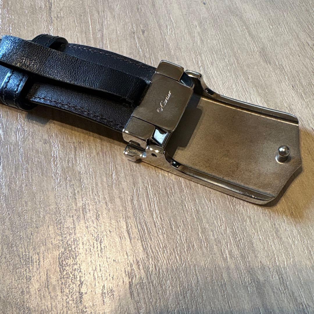 Cartier ブラック レザーベルト - メルカリ