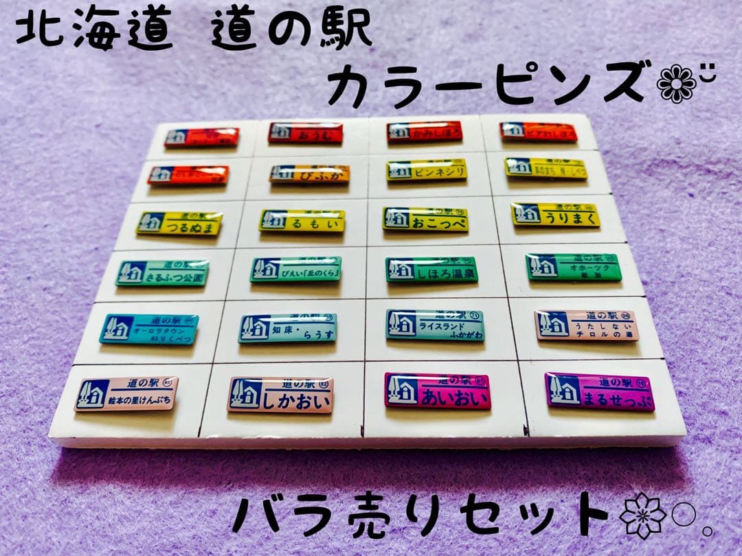 北海道 道の駅 カラーピンズ バラ売り出品 - メルカリ