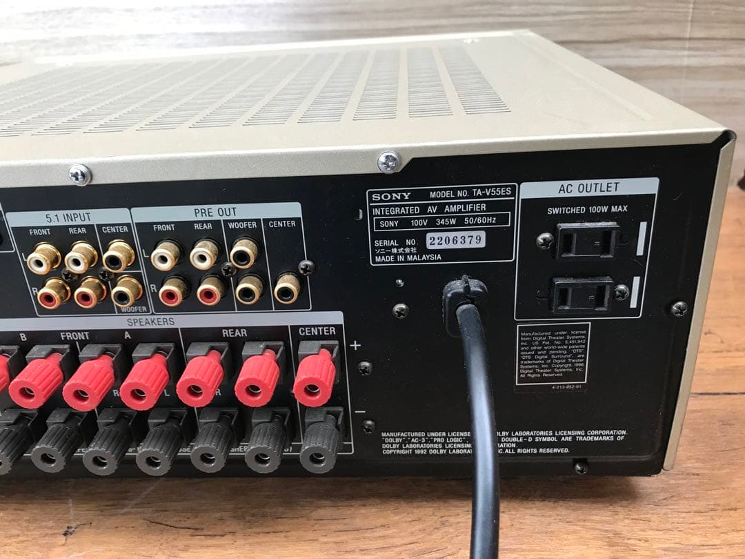 SONY ソニー AVアンプ TA-V55ES動作(F53)